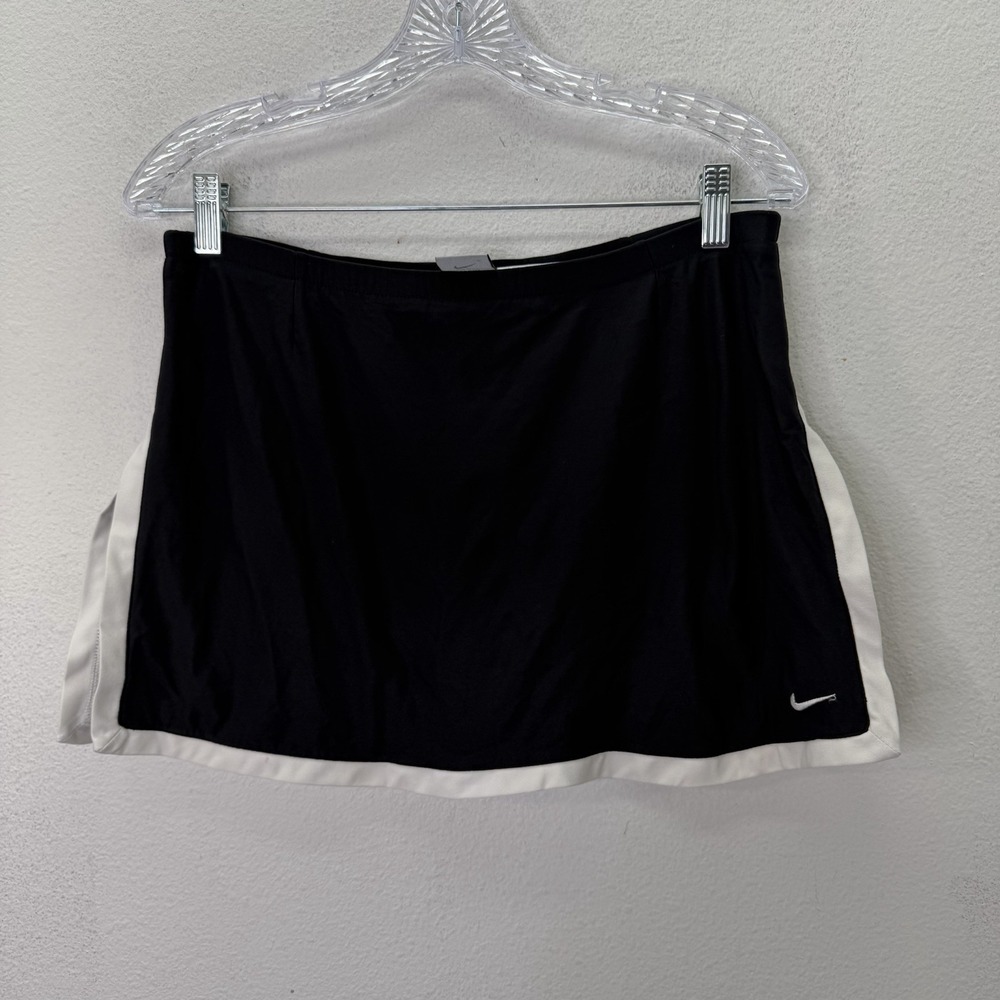 Nike Skort Women M Black Dri-Fit Athletic Tennis Golf Running Skirt Preppy